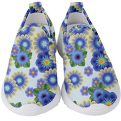 Flower Bomb 7 Kids  Slip On Sneakers by PatternFactory