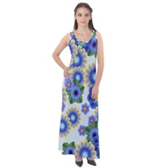 Flower Bomb 7 Sleeveless Velour Maxi Dress by PatternFactory