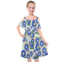 Flower Bomb 7 Kids  Cut Out Shoulders Chiffon Dress by PatternFactory