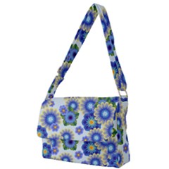 Flower Bomb 7 Full Print Messenger Bag (l) by PatternFactory