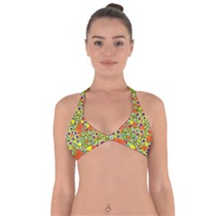 Flower Bomb 8 Halter Neck Bikini Top by PatternFactory