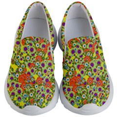 Flower Bomb 8 Kids Lightweight Slip Ons by PatternFactory