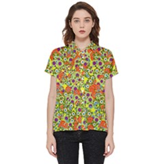 Flower Bomb 8 Short Sleeve Pocket Shirt by PatternFactory