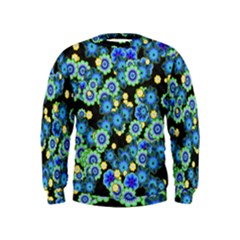 Flower Bomb  9 Kids  Sweatshirt by PatternFactory