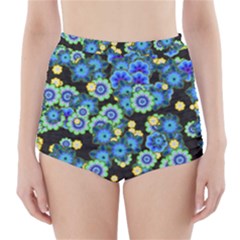 Flower Bomb  9 High-waisted Bikini Bottoms by PatternFactory