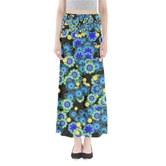 Flower Bomb  9 Full Length Maxi Skirt by PatternFactory