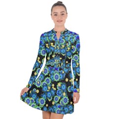 Flower Bomb  9 Long Sleeve Panel Dress by PatternFactory