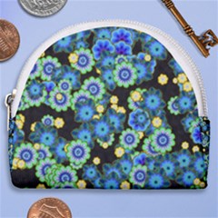 Flower Bomb  9 Horseshoe Style Canvas Pouch by PatternFactory