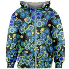 Flower Bomb  9 Kids  Zipper Hoodie Without Drawstring