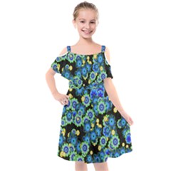 Flower Bomb  9 Kids  Cut Out Shoulders Chiffon Dress by PatternFactory