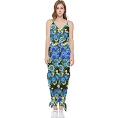 Flower Bomb  9 Sleeveless Tie Ankle Jumpsuit