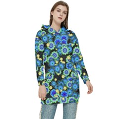 Flower Bomb  9 Women s Long Oversized Pullover Hoodie