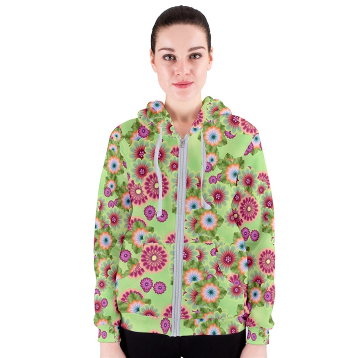 Flower Bomb 6 Women s Zipper Hoodie