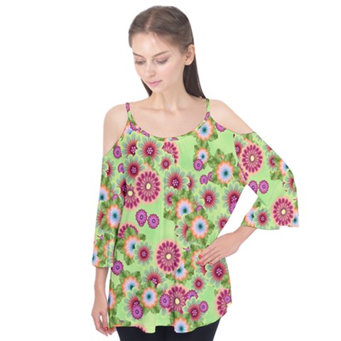 Flower Bomb 6 Flutter Tees by PatternFactory