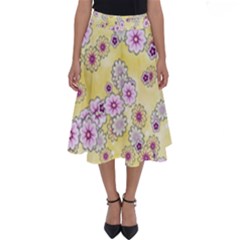 Flower Bomb 10 Perfect Length Midi Skirt by PatternFactory