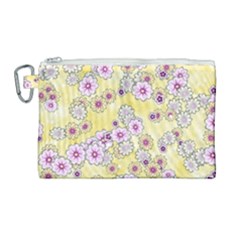 Flower Bomb 10 Canvas Cosmetic Bag (large) by PatternFactory