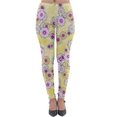 Flower Bomb 10 Lightweight Velour Leggings by PatternFactory