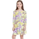 Flower Bomb 10 Kids  Quarter Sleeve Skater Dress View1