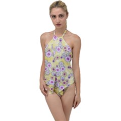 Flower Bomb 10 Go With The Flow One Piece Swimsuit by PatternFactory