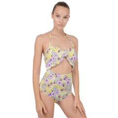 Flower Bomb 10 Scallop Top Cut Out Swimsuit by PatternFactory