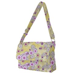 Flower Bomb 10 Full Print Messenger Bag (s) by PatternFactory