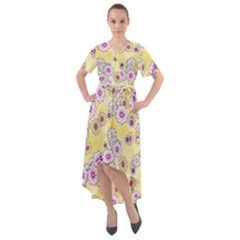 Flower Bomb 10 Front Wrap High Low Dress by PatternFactory