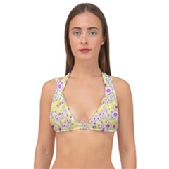 Flower Bomb 10 Double Strap Halter Bikini Top by PatternFactory