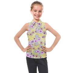 Flower Bomb 10 Kids  Sleeveless Polo Tee