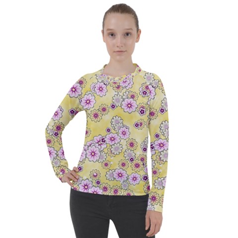 Flower Bomb 10 Women s Pique Long Sleeve Tee by PatternFactory