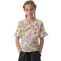 Flower Bomb 10 Kids  V-Neck Horn Sleeve Blouse View1