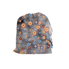 Flower Bomb 12 Drawstring Pouch (large) by PatternFactory