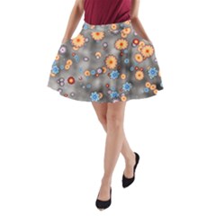 Flower Bomb 12 A-line Pocket Skirt by PatternFactory