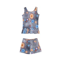 Flower Bomb 12 Kids  Boyleg Swimsuit by PatternFactory