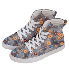 Flower Bomb 12 Men s Hi-top Skate Sneakers by PatternFactory