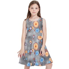 Flower Bomb 12 Kids  Skater Dress by PatternFactory