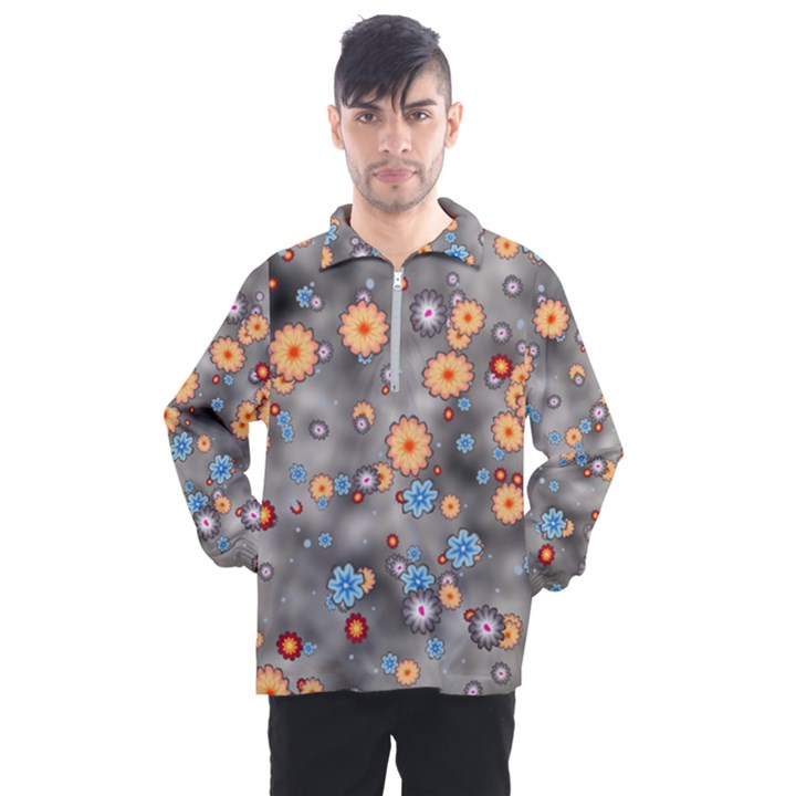 Flower Bomb 12 Men s Half Zip Pullover