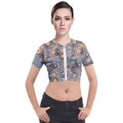 Flower Bomb 12 Short Sleeve Cropped Jacket