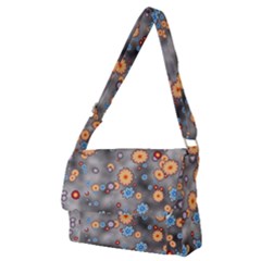 Flower Bomb 12 Full Print Messenger Bag (m) by PatternFactory