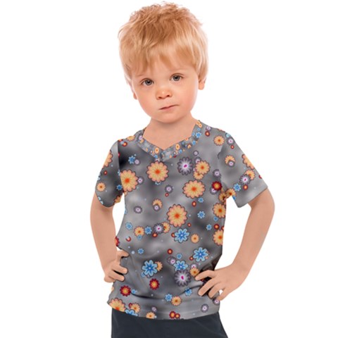 Flower Bomb 12 Kids  Sports Tee by PatternFactory