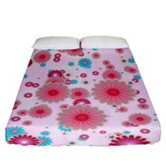 Flower Bomb 11 Fitted Sheet (queen Size) by PatternFactory