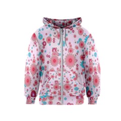 Flower Bomb 11 Kids  Zipper Hoodie