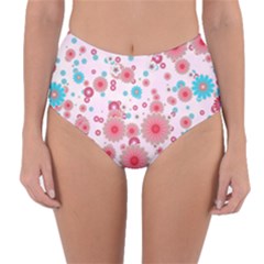 Flower Bomb 11 Reversible High-waist Bikini Bottoms by PatternFactory