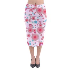 Flower Bomb 11 Midi Pencil Skirt by PatternFactory