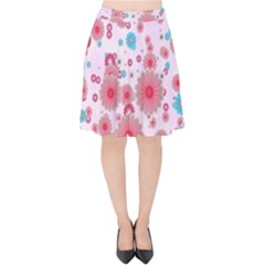 Flower Bomb 11 Velvet High Waist Skirt by PatternFactory