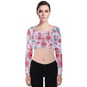 Flower Bomb 11 Velvet Long Sleeve Crop Top View1