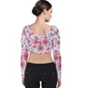 Flower Bomb 11 Velvet Long Sleeve Crop Top View2