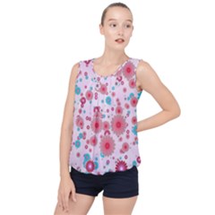 Flower Bomb 11 Bubble Hem Chiffon Tank Top by PatternFactory