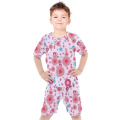 Flower Bomb 11 Kids  Tee And Shorts Set by PatternFactory