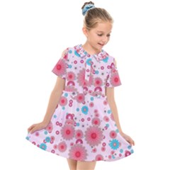 Flower Bomb 11 Kids  Short Sleeve Shirt Dress by PatternFactory