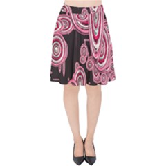 Concentric Circles C Velvet High Waist Skirt by PatternFactory